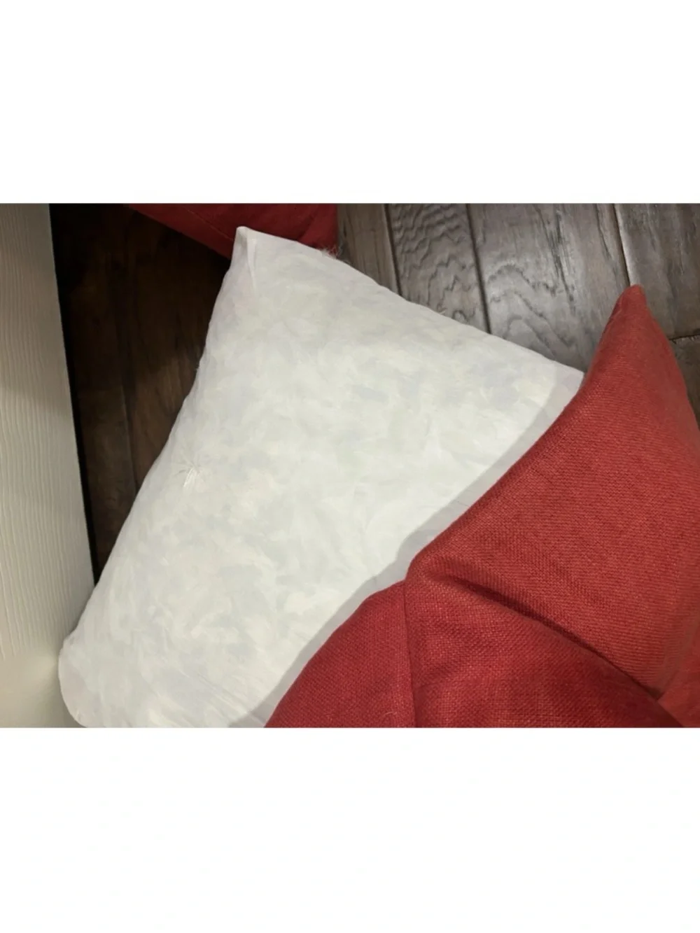 Pottery Barn Coral Button Square Accent Pillows - Set of 2 - Picture 3 of 4